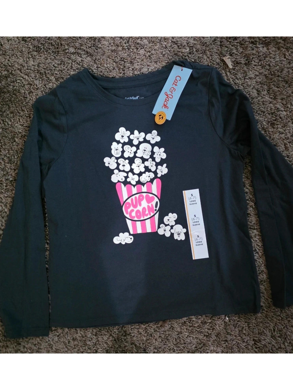 Girls Pupcorn shirt